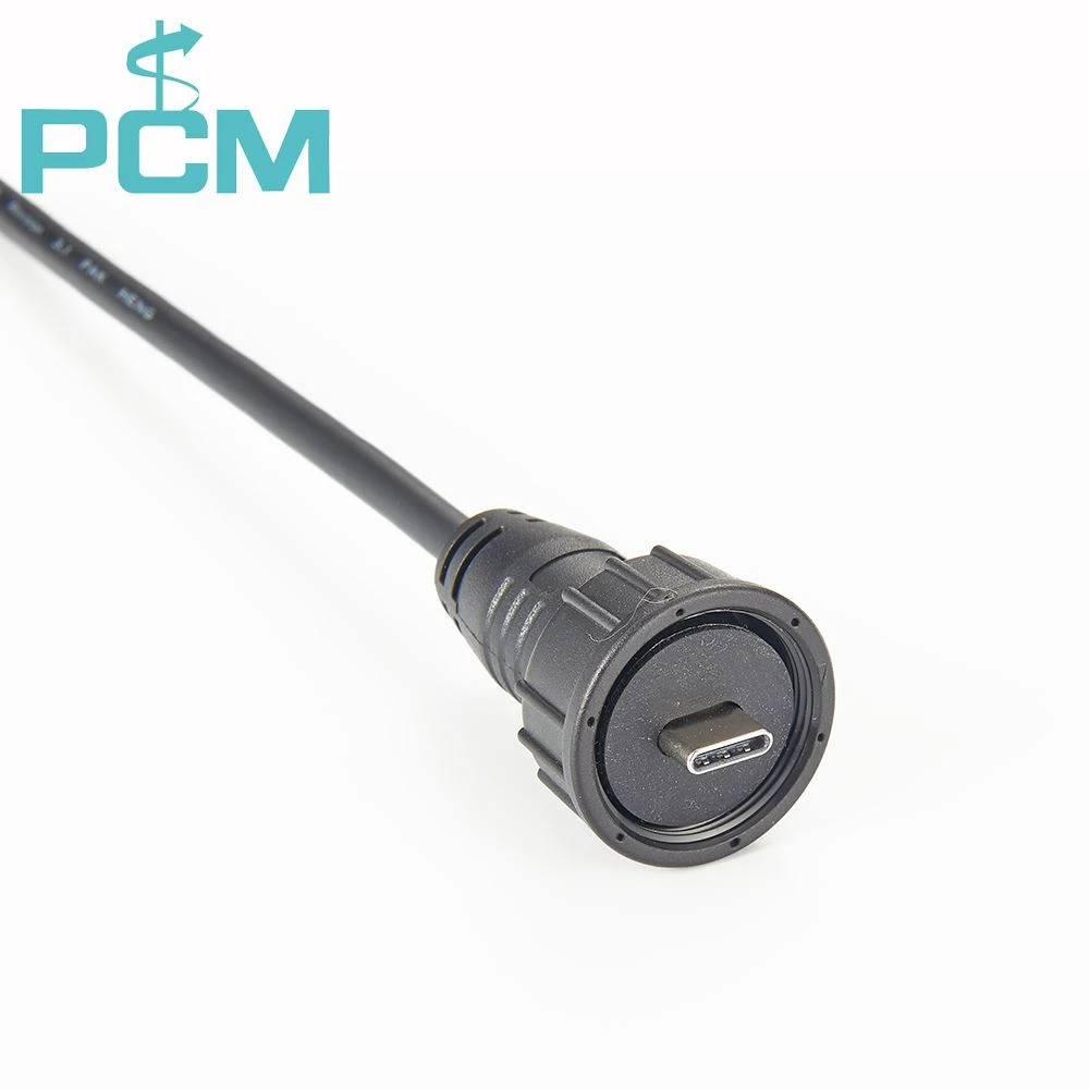 IP67 Waterproof Ethernet Cable we are the manufacturer pf Cable cc Waterproof Type-C USB 3.1 Expansion Panel Embedded Car Expansion Cable