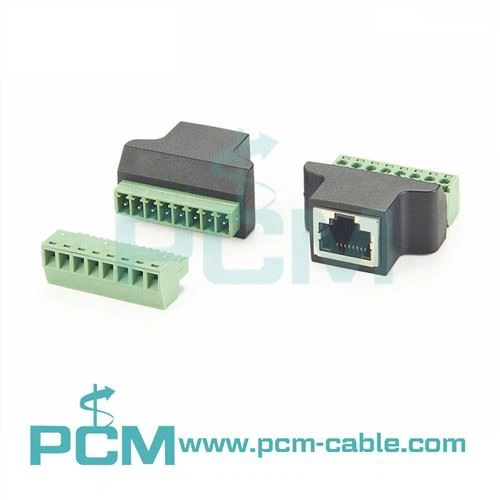 RJ45 8P8C női csatlakozó 8 tűs csavaros csatlakozóhoz