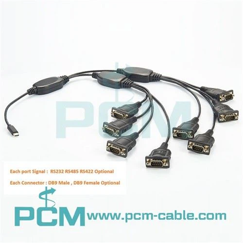 8 Port Professzionális RS-232 USB 2.0 soros adapterre