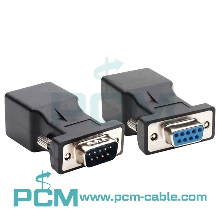 DB9 RS232 aljzat RJ45 aljzatba adapter