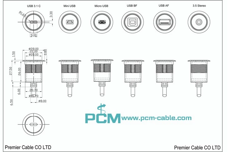 Har-port USB 2.0 A-A Cable