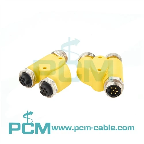 2-Way Splitter, H-style, 7/{8-16UN, Nő To Férfi, 6 Pin