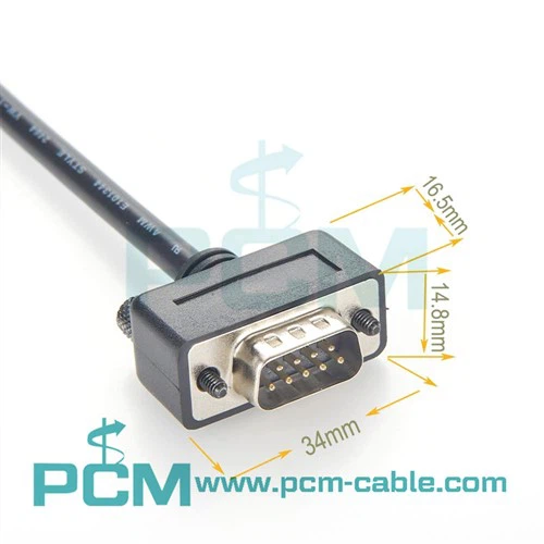 Alacsony profilú RS232 DB9 kábelprofil csatlakozók M/F