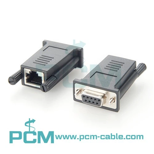 DB9 aljzatból RJ45 aljzatba soros moduláris konzoladapter