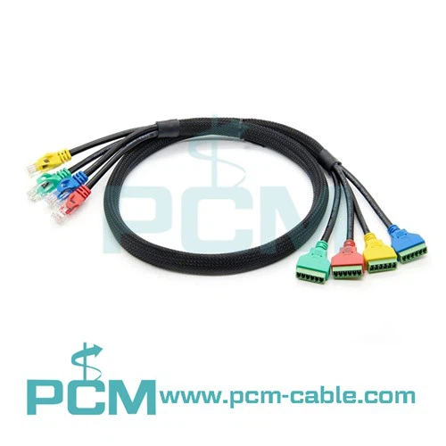 RJ45 férfi-6 tűs csatlakozóblokk adapter kábel