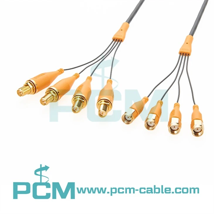MIMO Antenna 5G SMA Window Feed-Through Cable with RG-113 Micro Coax