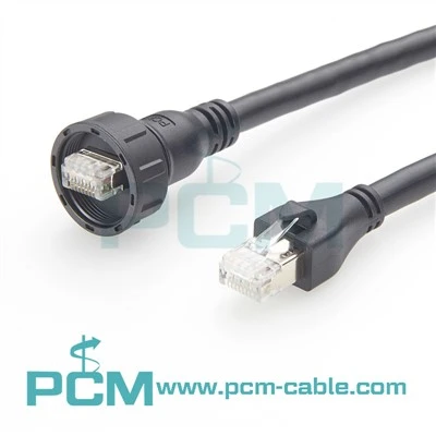 Robusztus, vízálló Ethernet-kábel RJ45 dugaszoló aljzatba