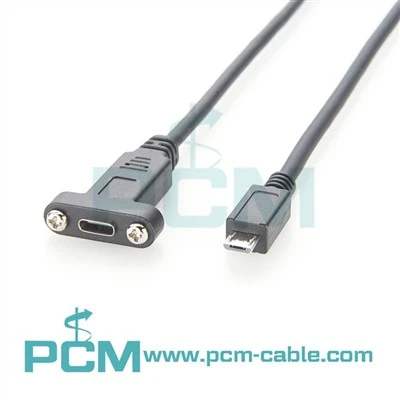USB C-Micro B panelre szerelhető USB-kábel