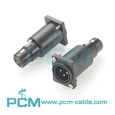 XLR hím és XLR női panel rögzítő adapter