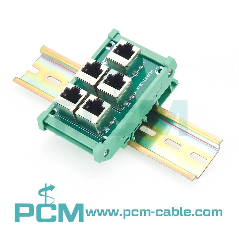 Factory-Made Industrial Ethernet RJ45 Splitter 5 Ports Factory-Made Industrial Ethernet RJ45 Splitter 5 Ports