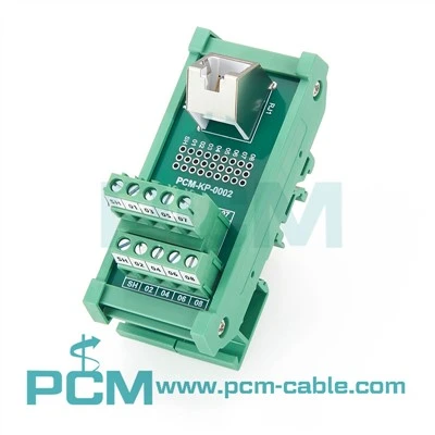 DIN-sín RJ45 sorkapocs-adapterhez - 45 fok